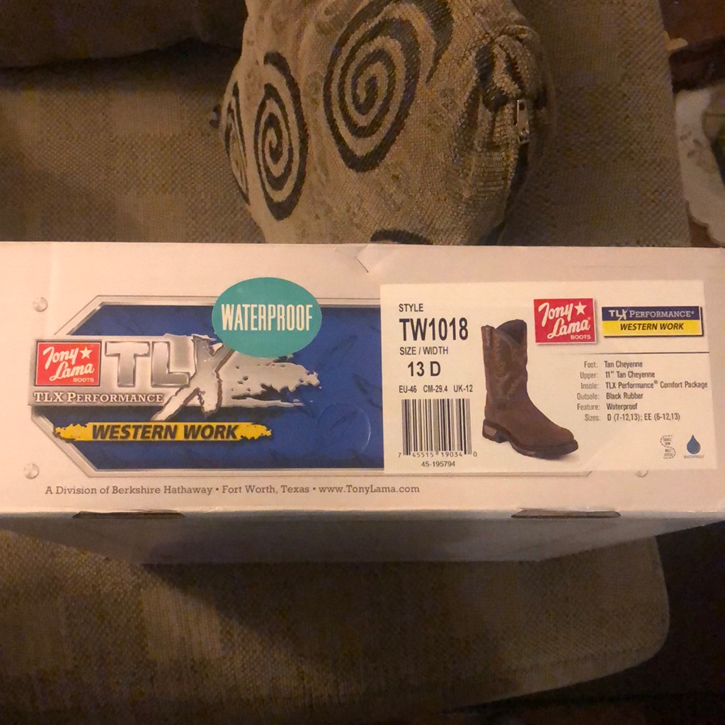 Tony Lama Steel Toe Boots. Style Tw1018
